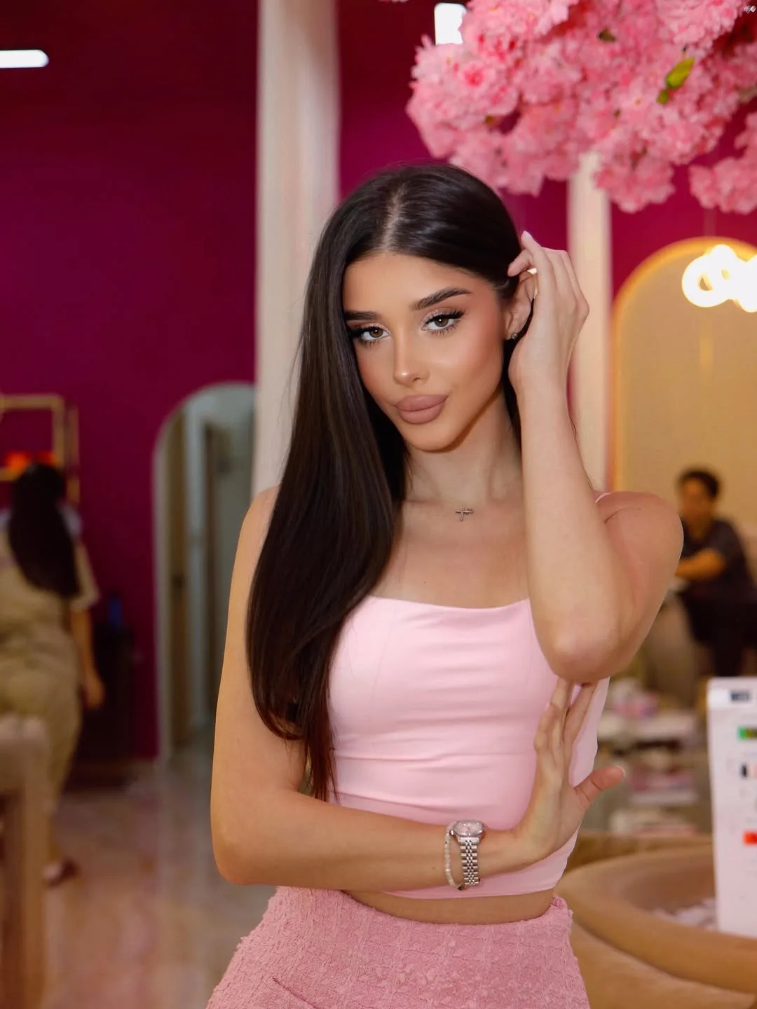 Ladies salon Dubai — long straight hair styling at Urban Glam