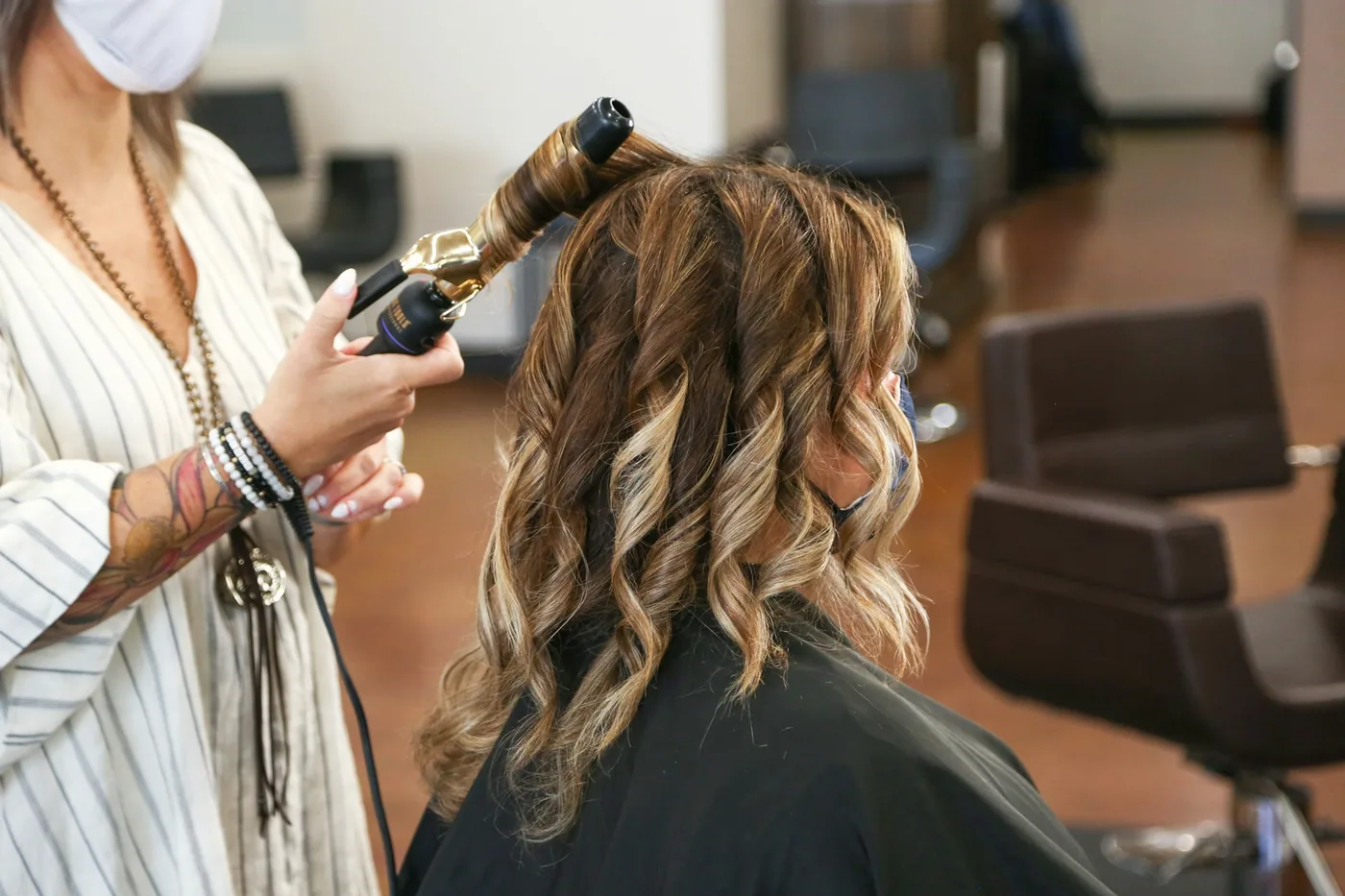 Hair colour and styling at Urban Glam salon Dubai